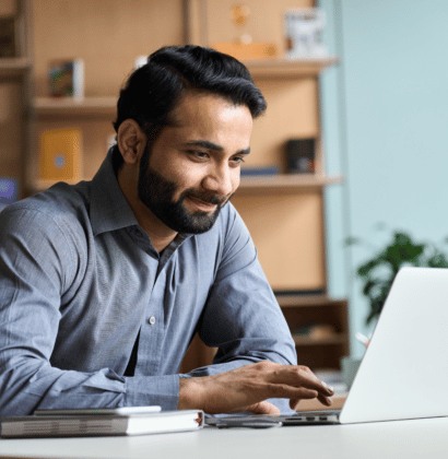 Worker on laptop