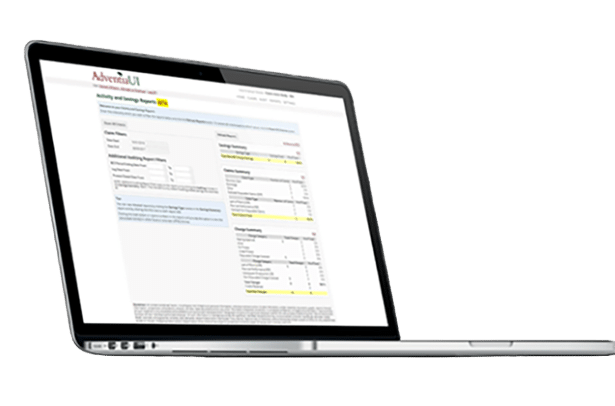 UTCA screen showing AdventiaUI software for unemployment claims management