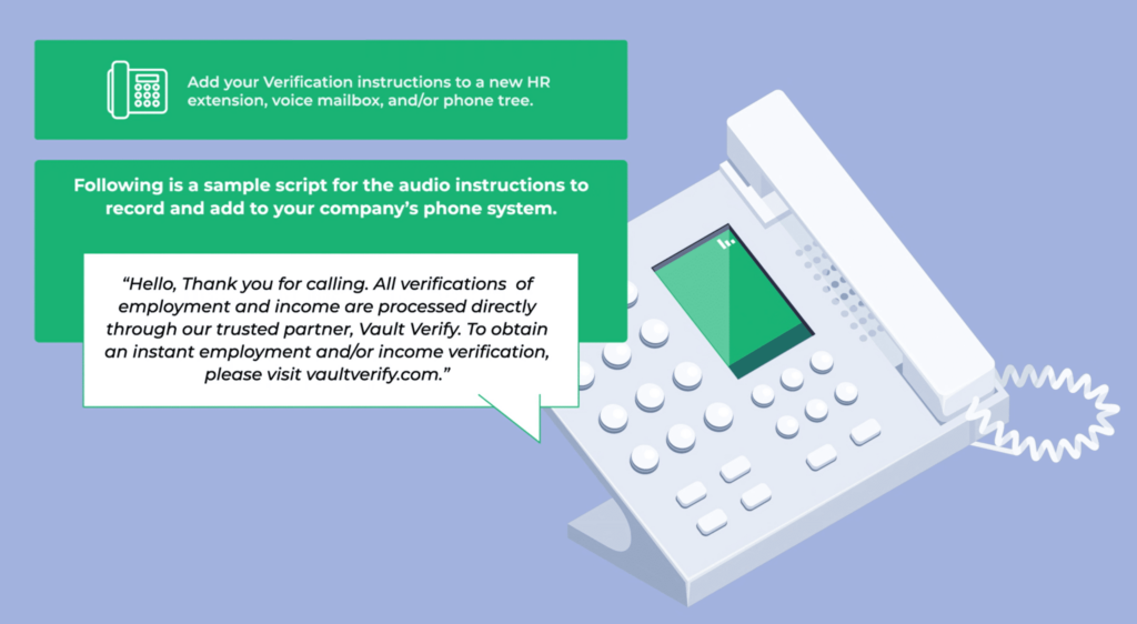 Add your verification instructions to your phone tree