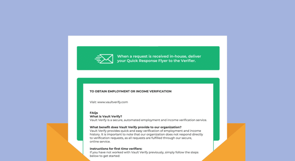 Provide a Response Flyer to Verifier