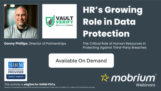 Webinar – “HR’s Growing Role in Data Protection”